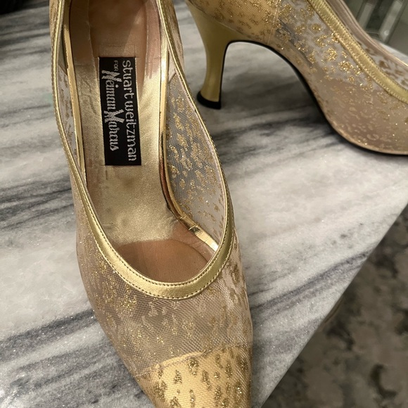 COPY - Omg the golden slippers Stuart Weitzman  opera ball room shoes size 8,5 … - Picture 10 of 17